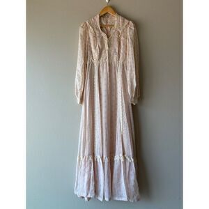 Vintage 60s 70s Zum Zum peasant prairie floral maxi dress